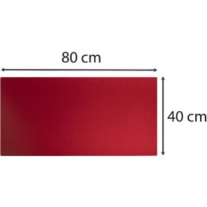 Exacompta 29141E Desk pad 40x80 cm PU two-coloured black red