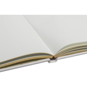 Exacompta Guestbook Ringflower White Gold trim 100 pages 27x22 cm