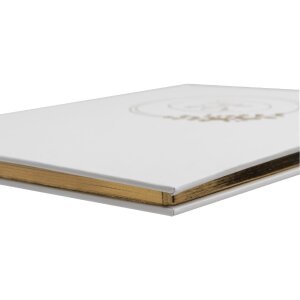 Exacompta Guestbook Ringflower White Gold trim 100 pages 27x22 cm