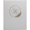 Exacompta Guestbook Ringflower White Gold trim 100 pages 27x22 cm