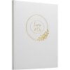 Exacompta Guestbook Ringflower White Gold trim 100 pages 27x22 cm