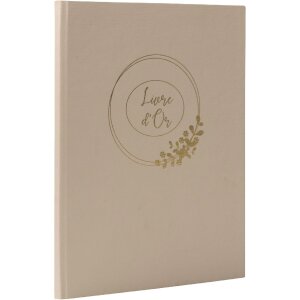 Exacompta 47633E Guestbook 100 pages gold edge Ringflower...