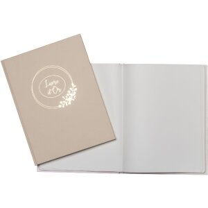 Exacompta 47633E Guestbook 100 pages gold edge Ringflower Design Latte