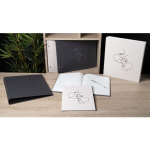 Exacompta 47689E Guestbook 100 pages silver 27x22cm ivory