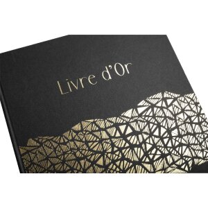 Exacompta guestbook ARAMY 27x22 cm 100 pages gold edge black