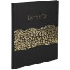 Exacompta guestbook ARAMY 27x22 cm 100 pages gold edge black