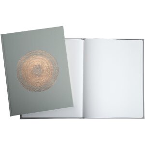 Exacompta 47982E Guestbook 100 pages Gold Ellipse Green 27x22cm