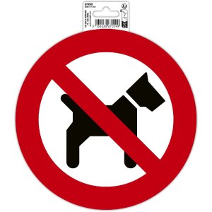 Exacompta 67059E Dogs prohibited sign self-adhesive PVC...