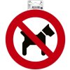 Exacompta 67059E Dogs prohibited sign self-adhesive PVC 20cm red