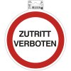 No entry sign 20 cm PVC