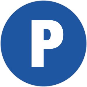 Exacompta information sign private car park 30 cm blue PP...