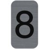 Exacompta 67188E Information sign self-adhesive aluminium look number 8 2.5x4.4 cm