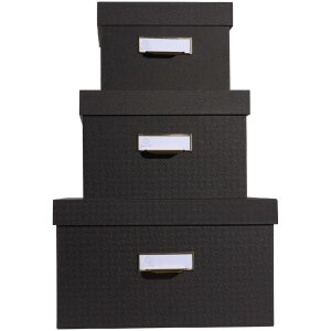 Exacompta 79601E Office by me box set 3-piece black with...