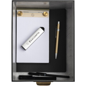 Exacompta 79601E Office by me box set 3-piece black with label holder