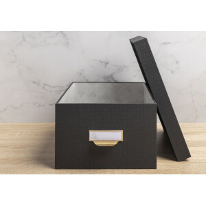 Exacompta 79601E Office by me box set 3-piece black with label holder