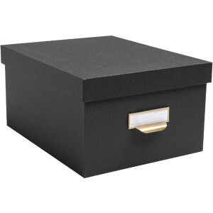 Exacompta 79601E Office by me box set 3-piece black with label holder