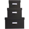 Exacompta 79601E Office by me box set 3-piece black with label holder