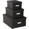 Exacompta 79601E Office by me box set 3-piece black with label holder