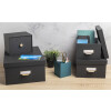 Exacompta 79601E Office by me box set 3-piece black with label holder