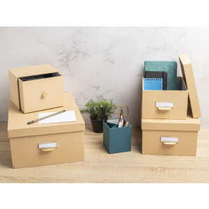 Exacompta 79602E Set of 3 storage boxes Office by me Beige