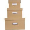 Exacompta 79602E Set of 3 storage boxes Office by me Beige