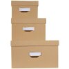 Exacompta 79602E Set of 3 storage boxes Office by me Beige