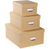 Exacompta 79602E Set of 3 storage boxes Office by me Beige