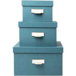 Exacompta 79603E Set of 3 boxes Office by Me blue-green