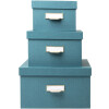 Exacompta 79603E Set of 3 boxes Office by Me blue-green