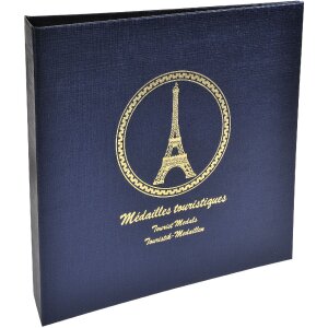 Exacompta 96114E Ring binder for 100 souvenir medals Navy...