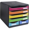 Exacompta drawer box BIG BOX MAXI 6 open drawers Iderama rainbow