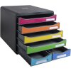 Exacompta drawer box BIG BOX MAXI 6 open drawers Iderama rainbow