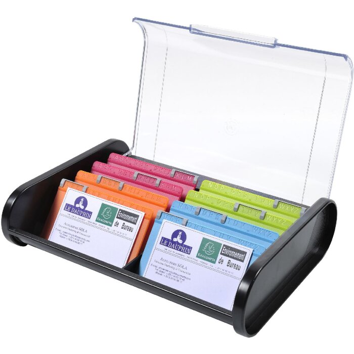 Exacompta 68198D Card index box for business cards Topline black