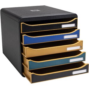 Exacompta Big Box drawer box with 5 drawers Neo Deco assorted colours