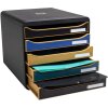 Exacompta Big Box drawer box with 5 drawers Neo Deco assorted colours