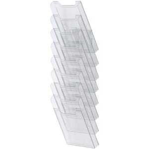 Exacompta 64858D Wall brochure holder 8 compartments A4 vertical transparent crystal