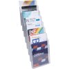 Exacompta 64858D Wall brochure holder 8 compartments A4 vertical transparent crystal