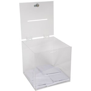 Exacompta 89058D Urn 21cm with removable lid crystal acrylic transparent