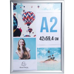 Exacompta 8294358D Wall poster frame aluminium A2 Exacryl...