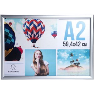 Exacompta 8294358D Wall poster frame aluminium A2 Exacryl silver