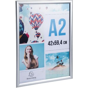 Exacompta 8294358D Wall poster frame aluminium A2 Exacryl silver