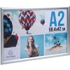 Exacompta 8294358D Wall poster frame aluminium A2 Exacryl silver