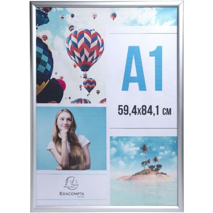 Exacompta 8194358D Wall poster frame A1 Aluminium Exacryl silver