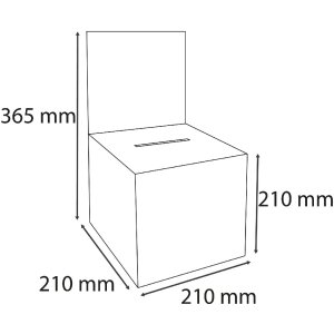 Exacompta 89258D Urn lockable 21x21x21cm with A5 head cover crystal