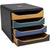 Exacompta Big Box drawer box with 4 drawers Neo Deco assorted colours