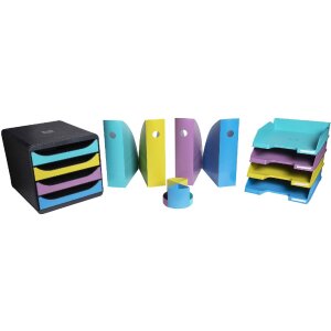 Exacompta set of 4 magazine files MAG-CUBE Forever Young assorted colours