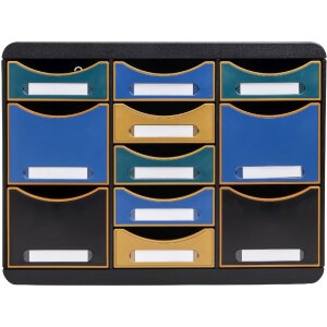 Exacompta Multi drawer box 11 drawers Neo Deco assorted...