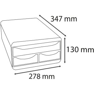 Exacompta drawer box 3 drawers Small Box Skandi assorted colours