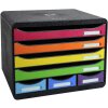 Exacompta STOREBOX drawer box 7 open drawers Iderama rainbow