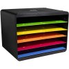 Exacompta 305798D Iderama desktop sorter 5 compartments landscape format rainbow colours